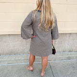 Autumn Herringbone Haven Mini Dress - The Pink Pineapple 850