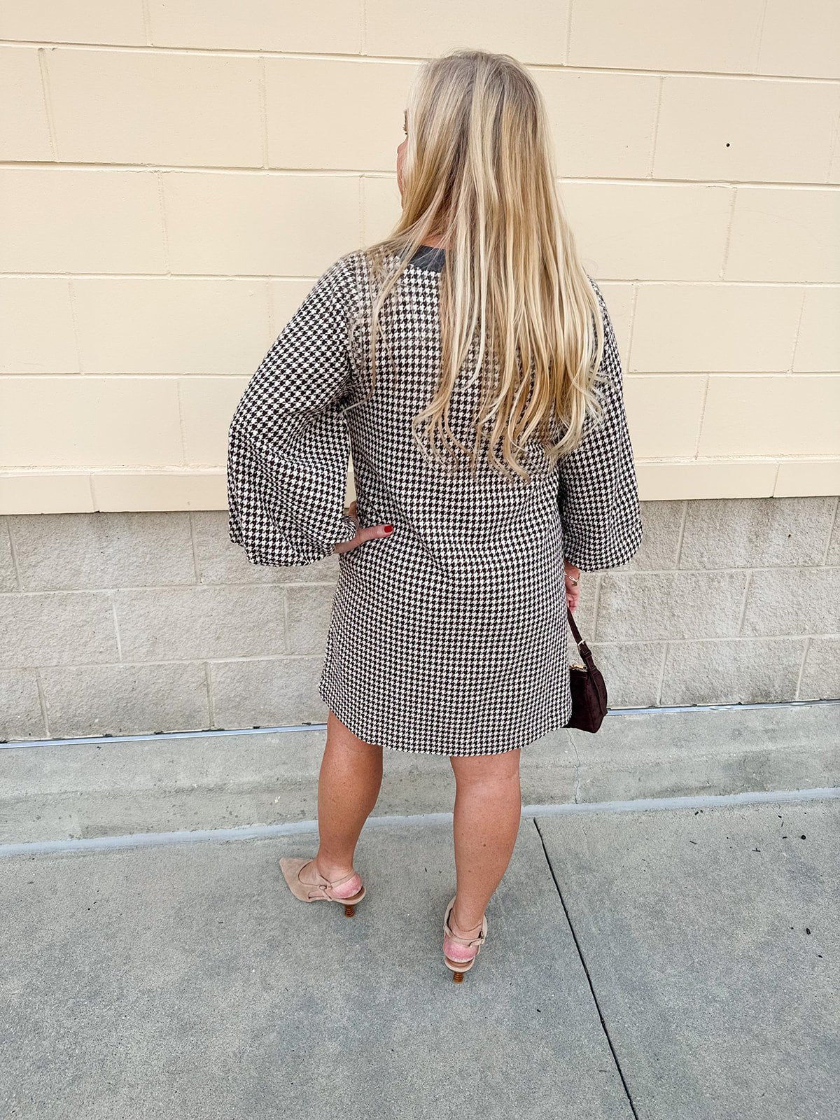 Autumn Herringbone Haven Mini Dress - The Pink Pineapple 850