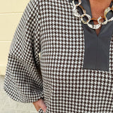 Autumn Herringbone Haven Mini Dress - The Pink Pineapple 850