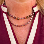 Autumn Layered Beaded Necklace - The Pink Pineapple 850