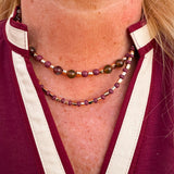 Autumn Layered Beaded Necklace - The Pink Pineapple 850