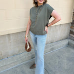 Autumn Luxe Diamond Sweater in Olive - The Pink Pineapple 850