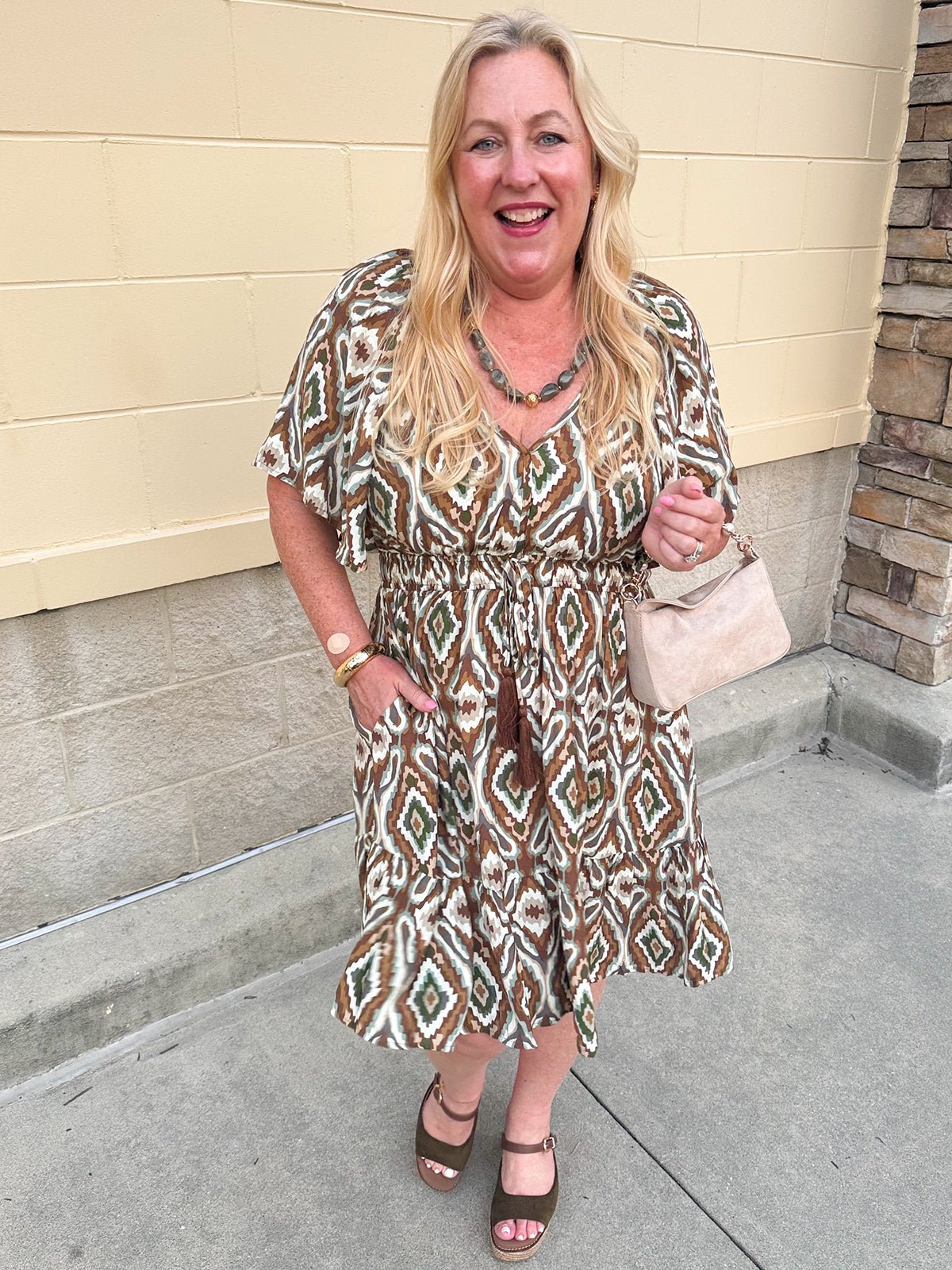 Autumn Mosaic Dress - The Pink Pineapple 850