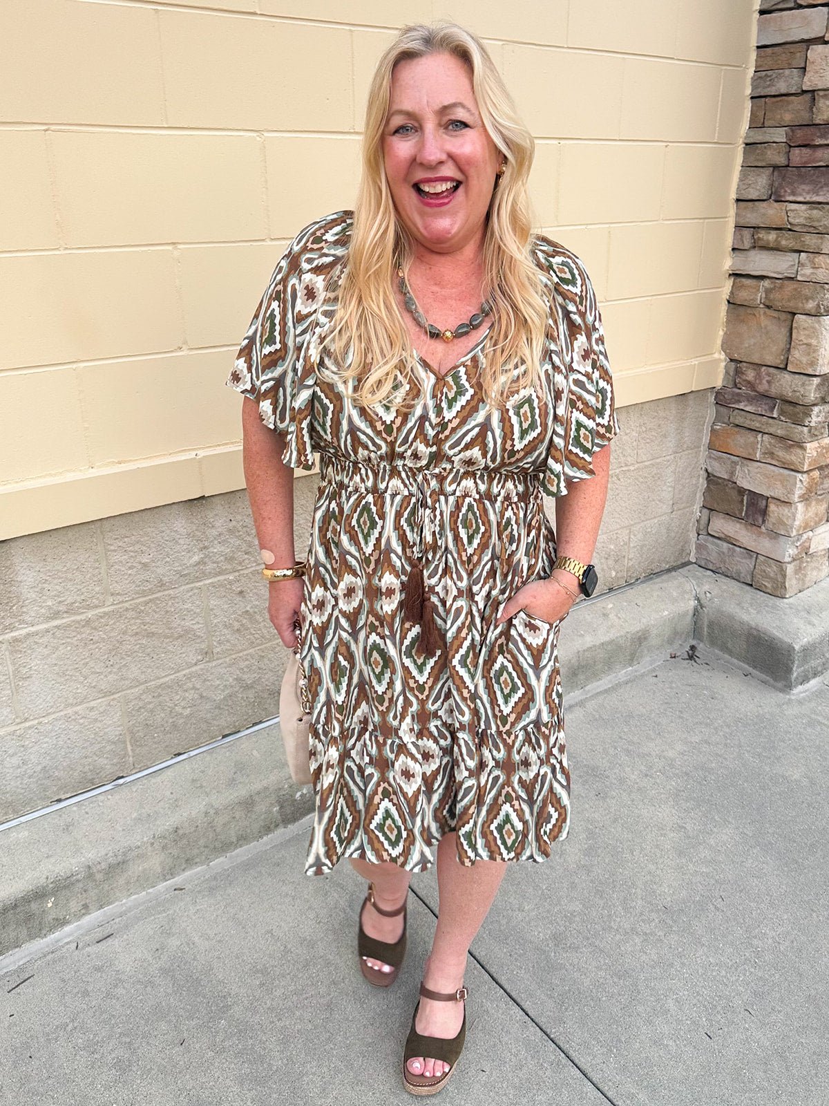 Autumn Mosaic Dress - The Pink Pineapple 850