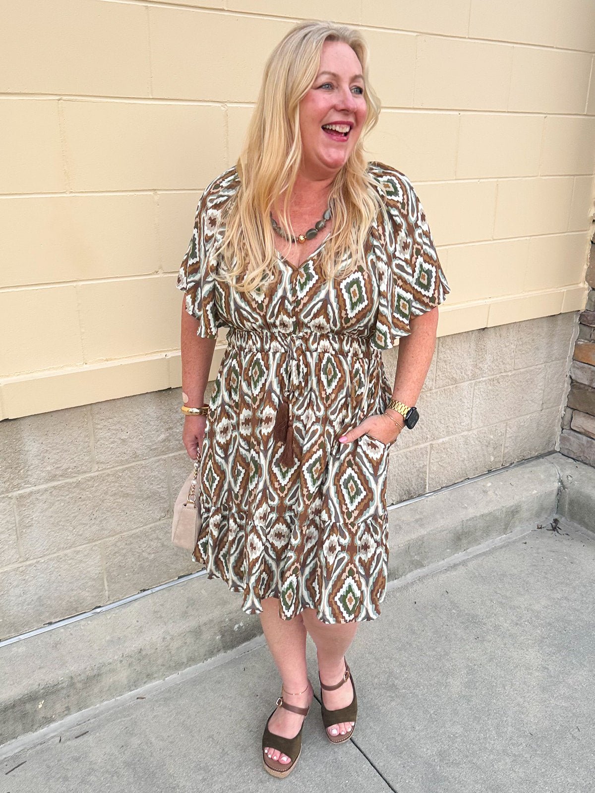 Autumn Mosaic Dress - The Pink Pineapple 850