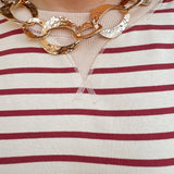 Autumn Reserve Stripe Knit Top - The Pink Pineapple 850