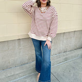 Autumn Reserve Stripe Knit Top - The Pink Pineapple 850