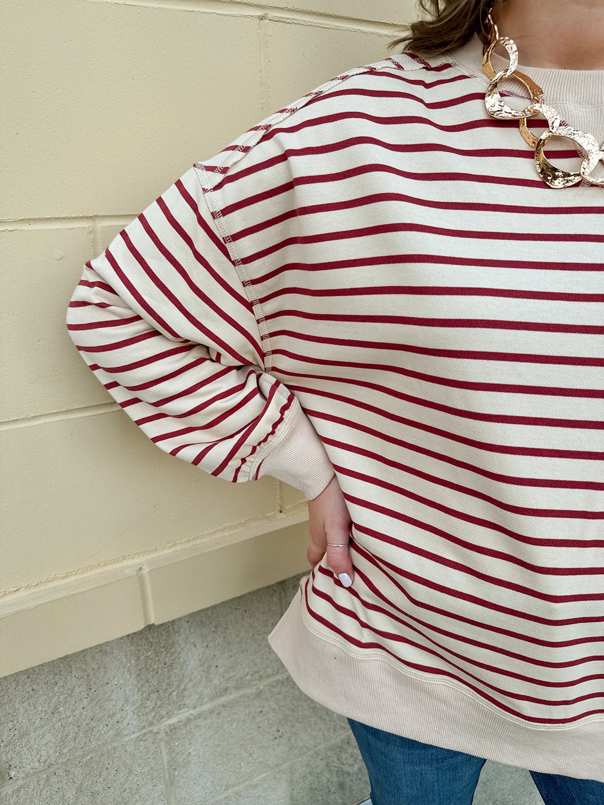 Autumn Reserve Stripe Knit Top - The Pink Pineapple 850