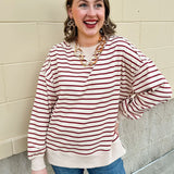 Autumn Reserve Stripe Knit Top - The Pink Pineapple 850