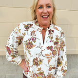 Autumn Solstice V - Neck Top - The Pink Pineapple 850