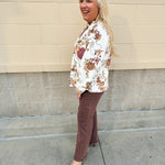 Autumn Solstice V - Neck Top - The Pink Pineapple 850