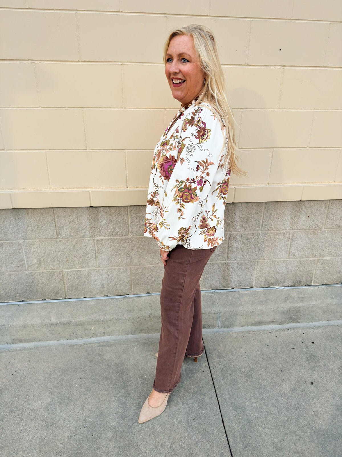 Autumn Solstice V - Neck Top - The Pink Pineapple 850