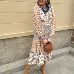 Autumn Tides Tiered Shirt Dress - The Pink Pineapple 850