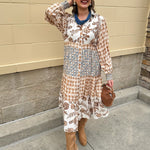 Autumn Tides Tiered Shirt Dress - The Pink Pineapple 850