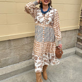 Autumn Tides Tiered Shirt Dress - The Pink Pineapple 850