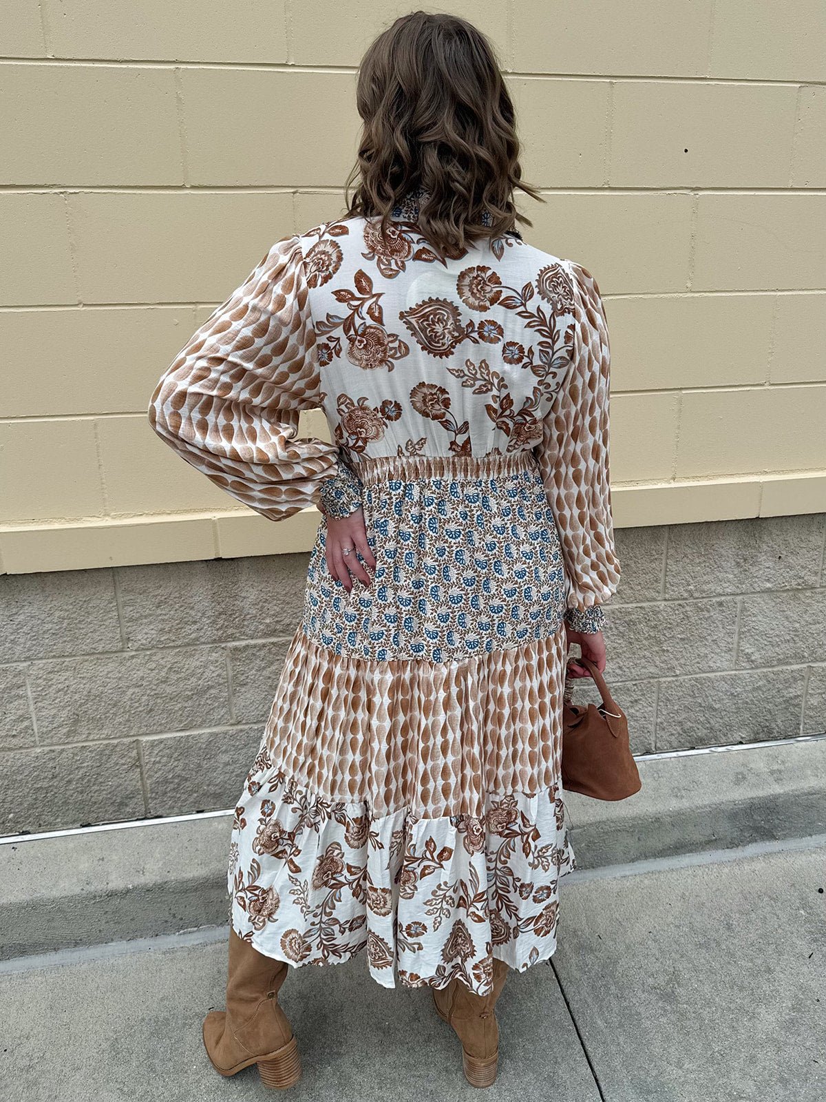 Autumn Tides Tiered Shirt Dress - The Pink Pineapple 850