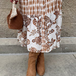 Autumn Tides Tiered Shirt Dress - The Pink Pineapple 850