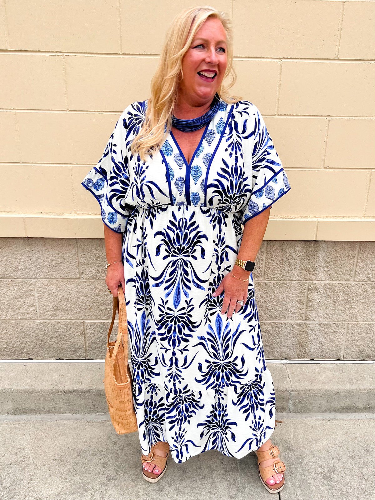 Azure Escape Midi Dress - The Pink Pineapple 850