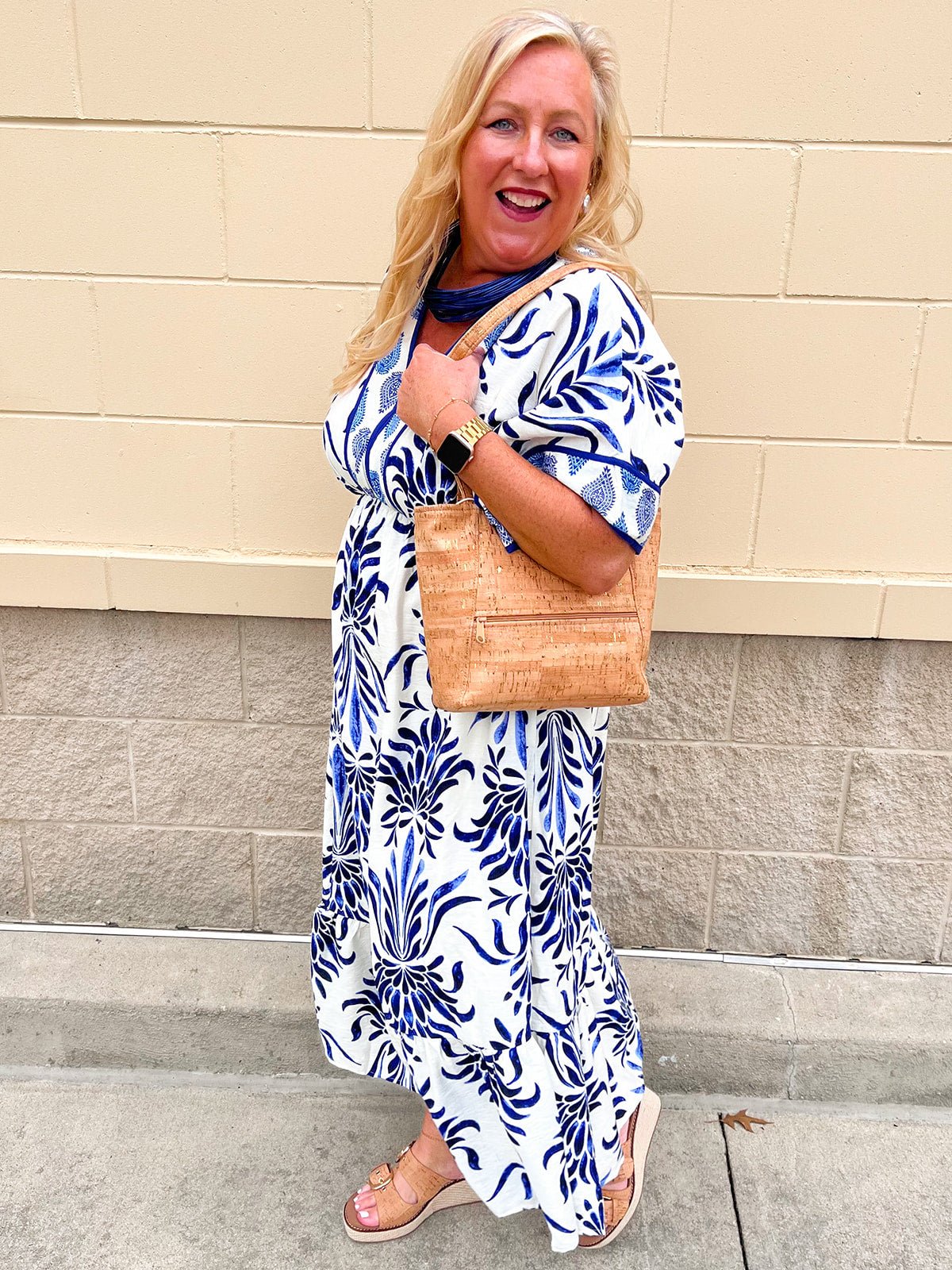 Azure Escape Midi Dress - The Pink Pineapple 850