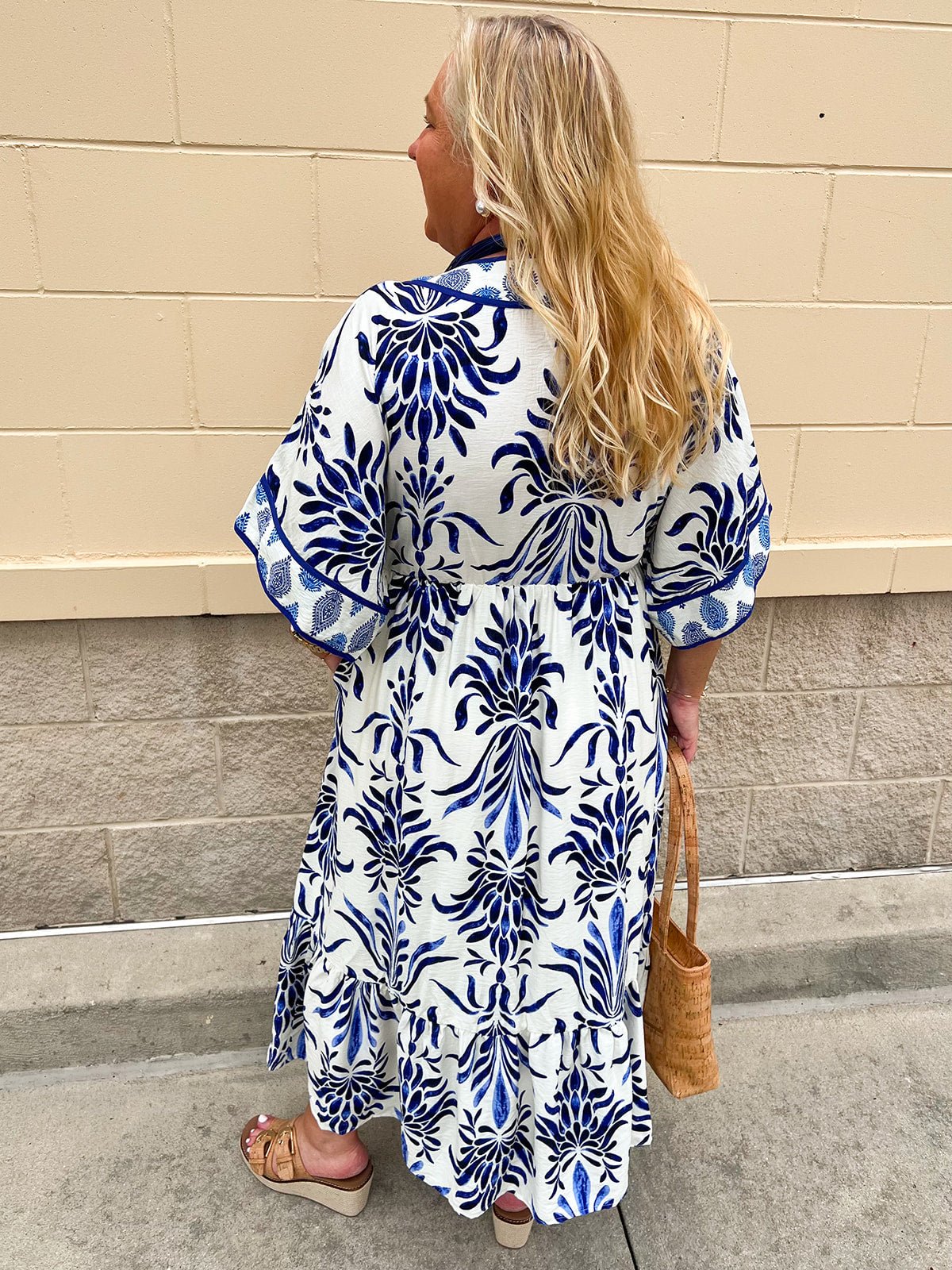 Azure Escape Midi Dress - The Pink Pineapple 850