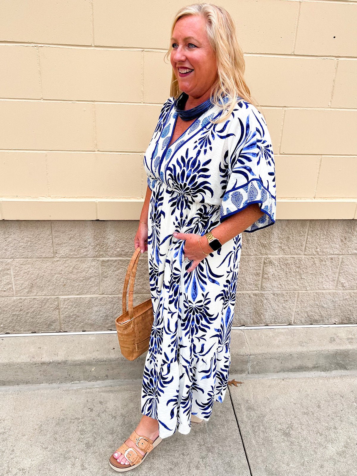 Azure Escape Midi Dress - The Pink Pineapple 850