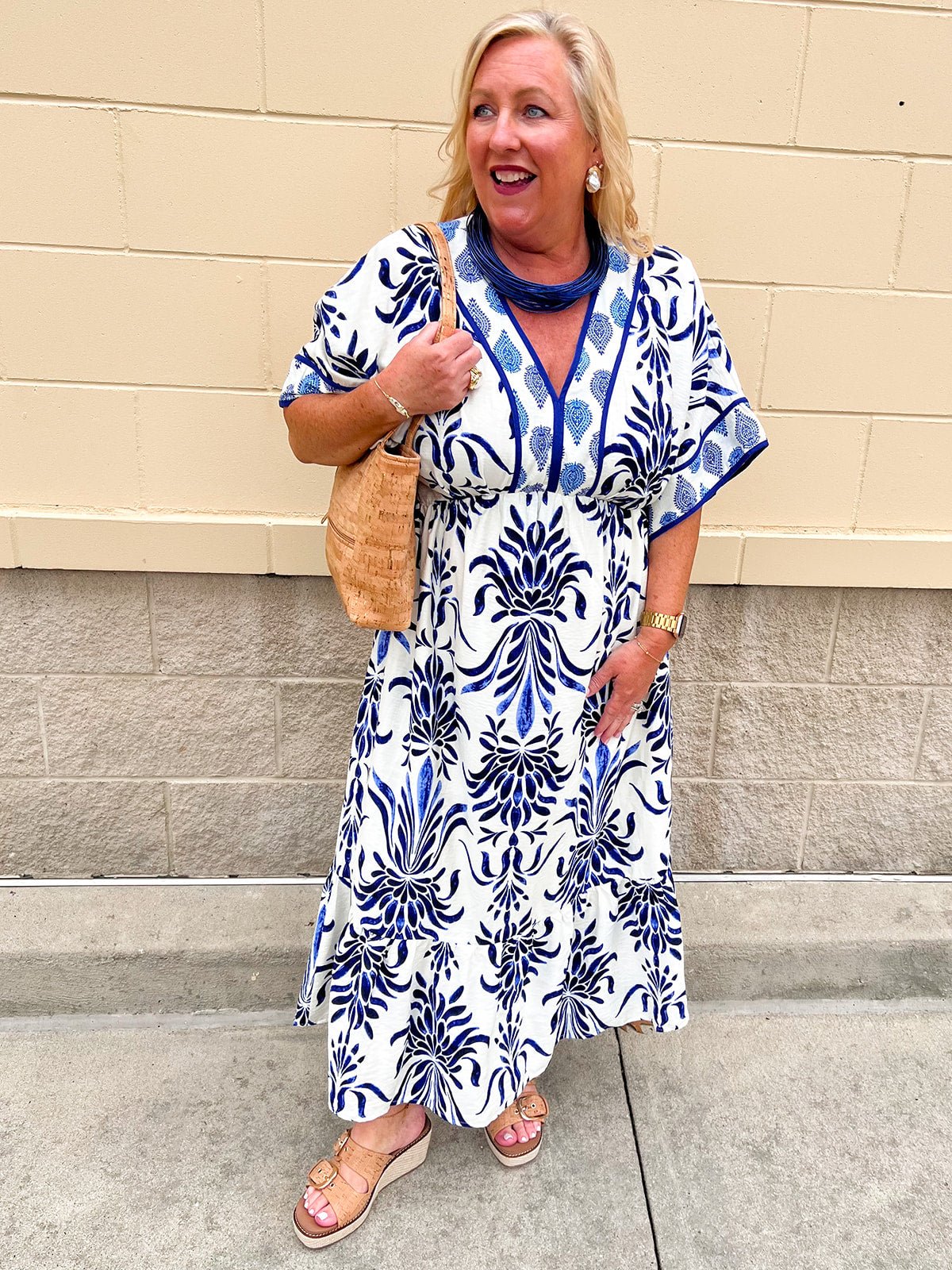 Azure Escape Midi Dress - The Pink Pineapple 850