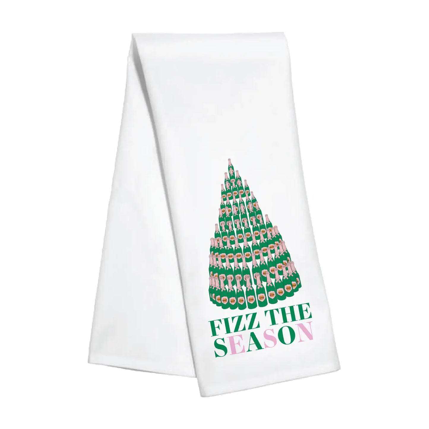 Fizz the Season Christmas Kitchen Towel
