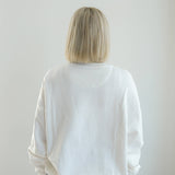 Varsity Charm Crew in White