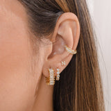 [Brenda Grands] 18K Gold Diamond Huggies