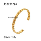 18K Gold Plated Rope Bangle Bracelets