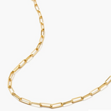 Kendall Chain ~ 18k Gold Plated Paperclip Chain with Charm Holder