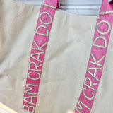 Bam Crak Dot Canvas Pearl Mahjong Tote