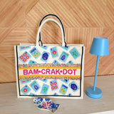 Bam Crak Dot Hand Beaded Mahjong Tote Bag - The Pink Pineapple 850