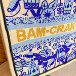 Bam Crak Dot Hand Beaded Mahjong Tote Bag in Blue - The Pink Pineapple 850