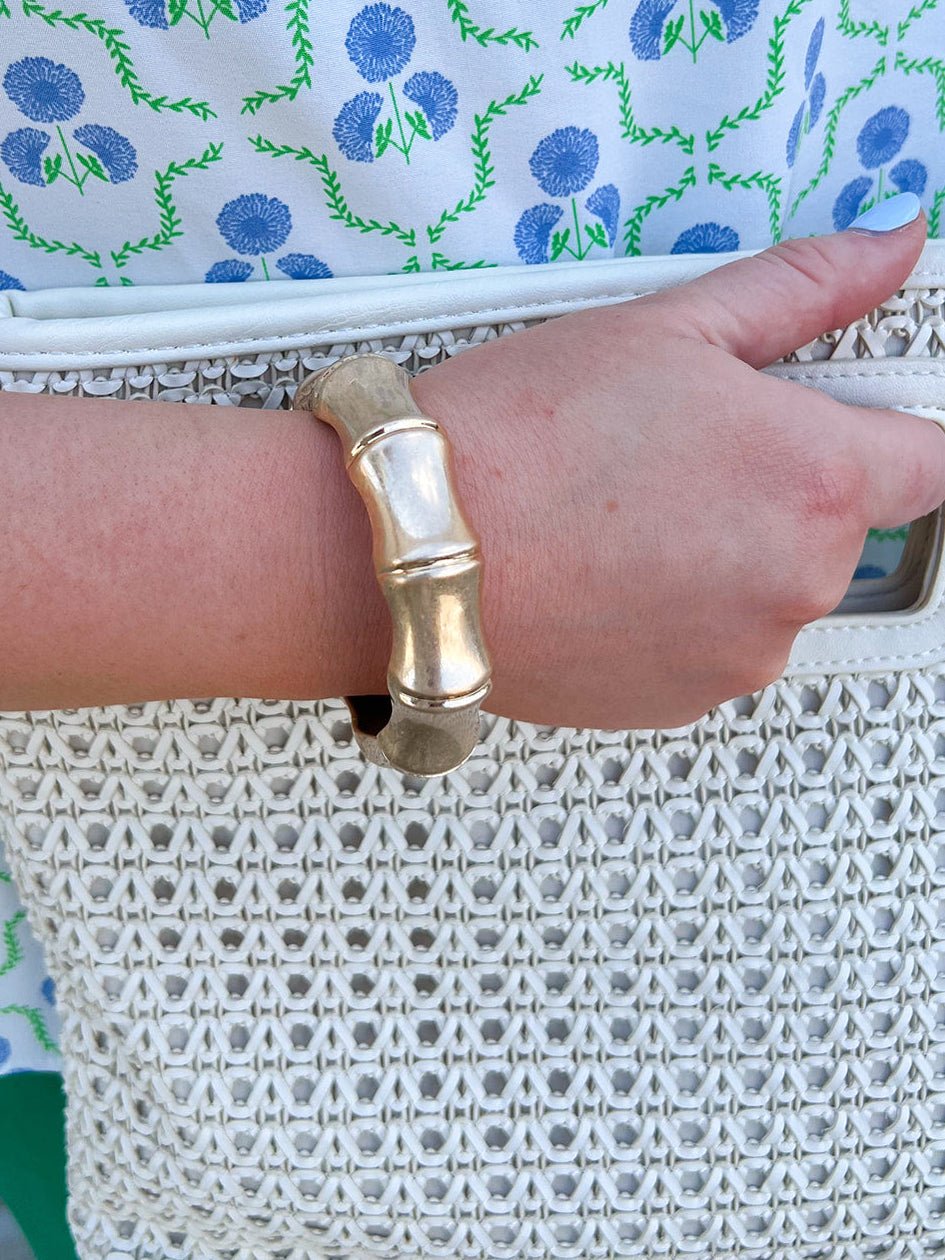 Bamboo Hinge Cuff - The Pink Pineapple 850