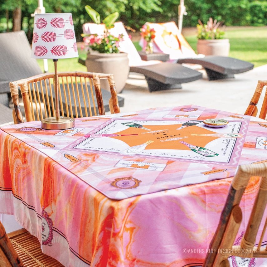 Bams & Bubbly Mahjong Mat - The Pink Pineapple 850