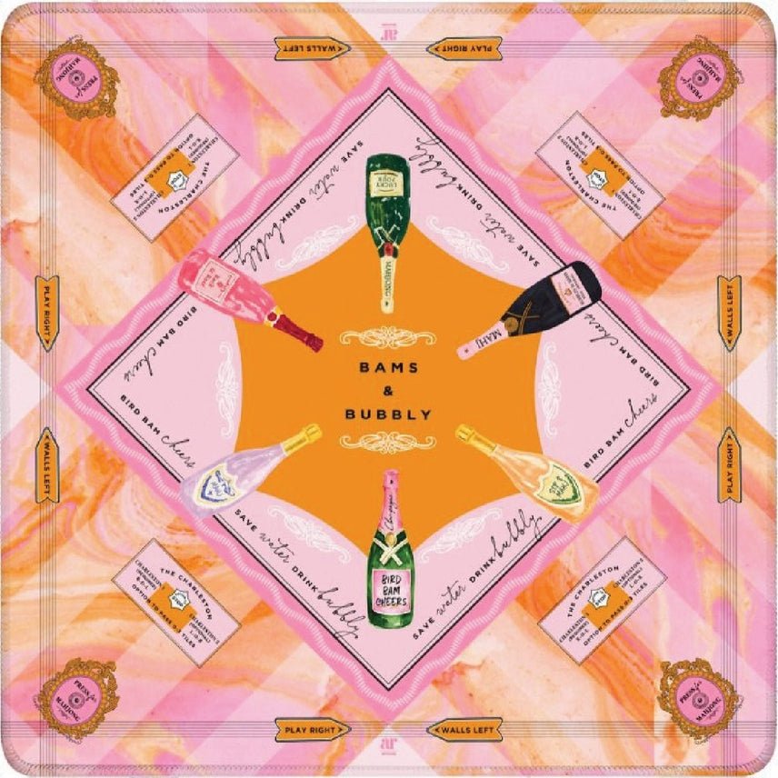 Bams & Bubbly Mahjong Mat - The Pink Pineapple 850