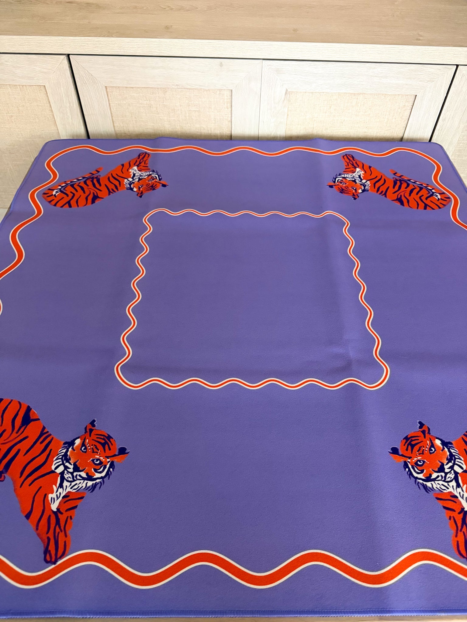 Bayou Tiger Mahjong Mat - The Pink Pineapple 850