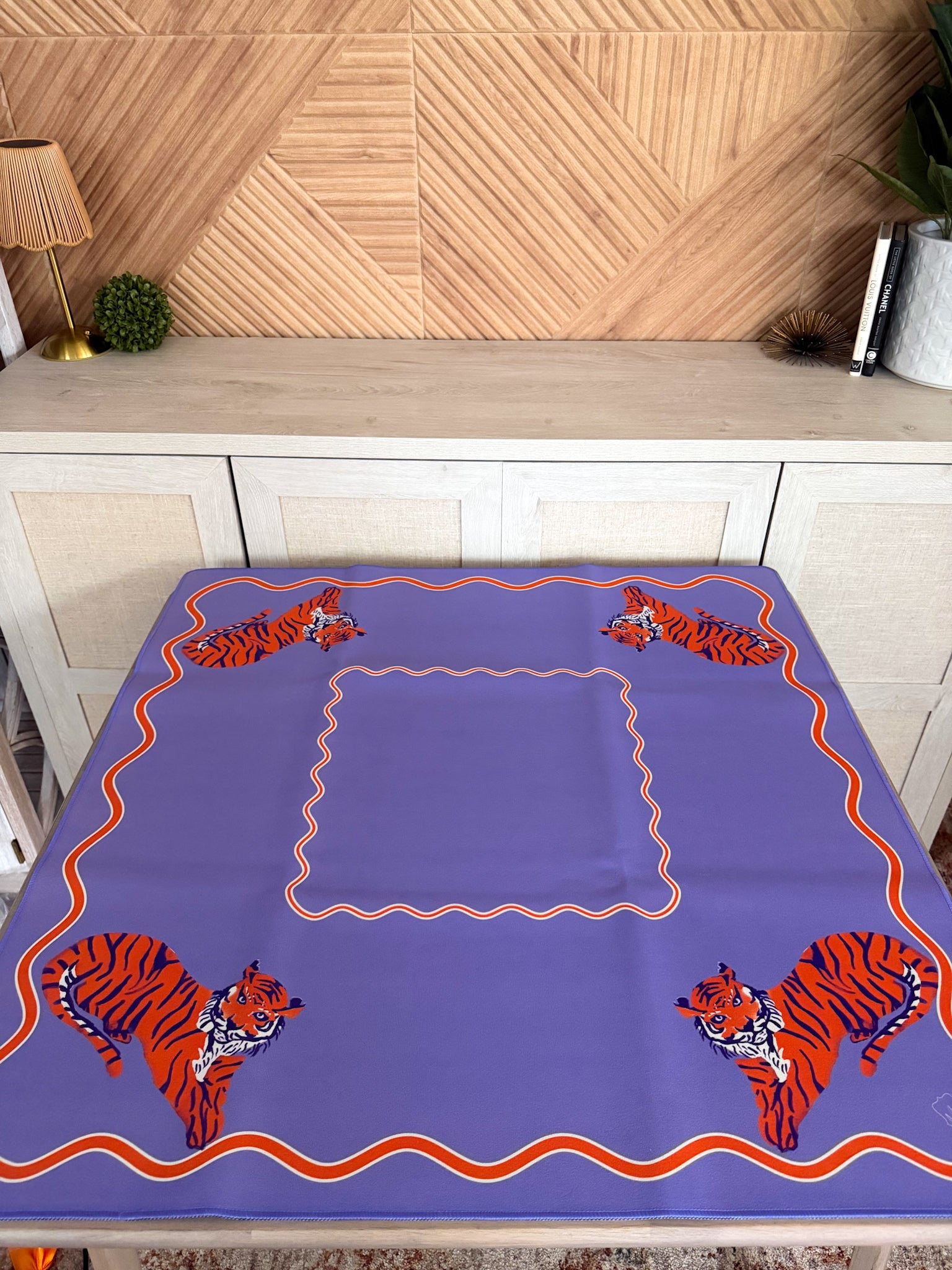 Bayou Tiger Mahjong Mat - The Pink Pineapple 850