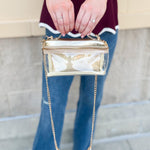 [BC Bags] Game Day Glam Clear Crossbody Bag in Gold - The Pink Pineapple 850
