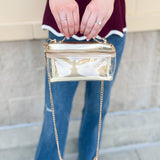 [BC Bags] Game Day Glam Clear Crossbody Bag in Gold - The Pink Pineapple 850