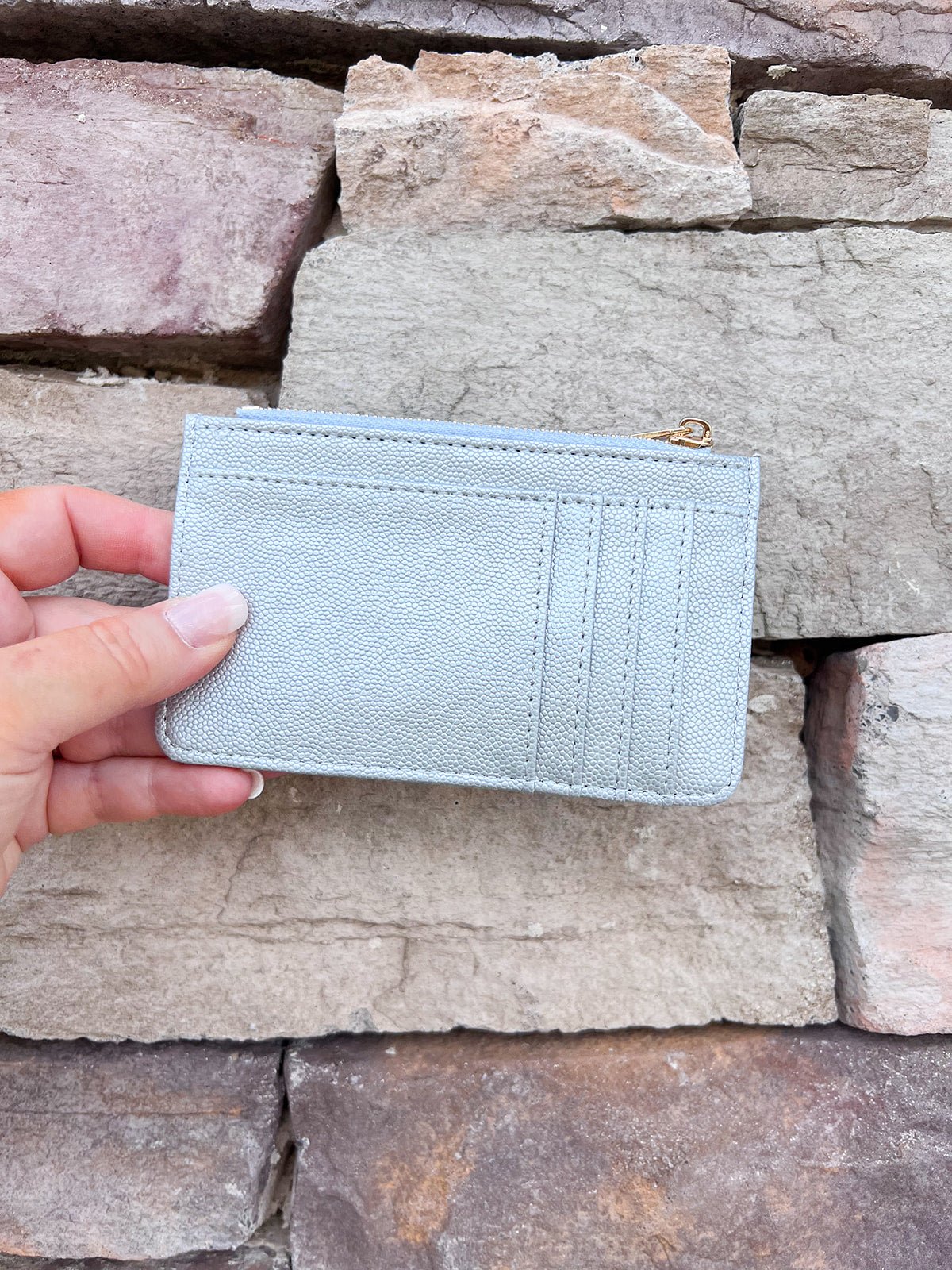 [BC Bags] Keychain Zip Wallet Silver - The Pink Pineapple 850