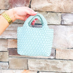 [BC Bags] Mint Woven Small Tote - The Pink Pineapple 850