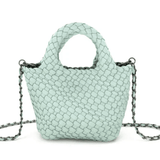 [BC Bags] Mint Woven Small Tote - The Pink Pineapple 850