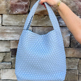 [BC Bags] Sky Blue Woven Handbag - The Pink Pineapple 850