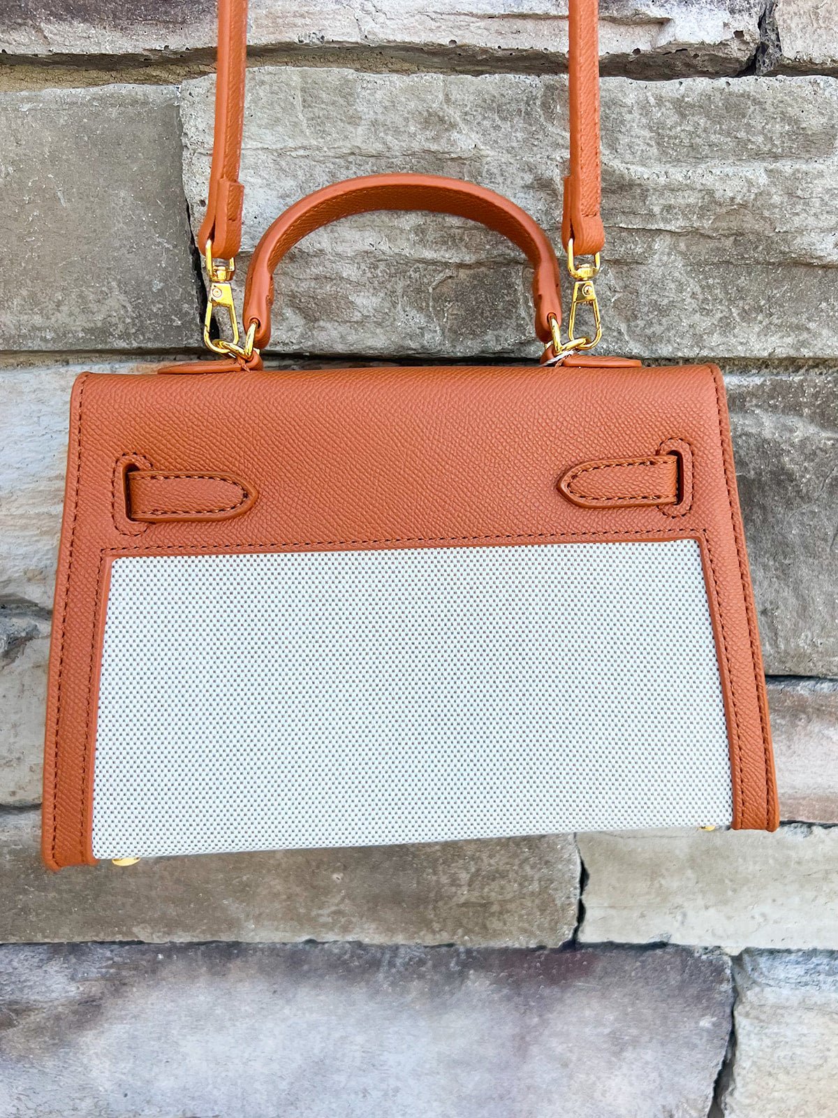 [BC Bags] Warm Caramel Leather Small Tote - The Pink Pineapple 850