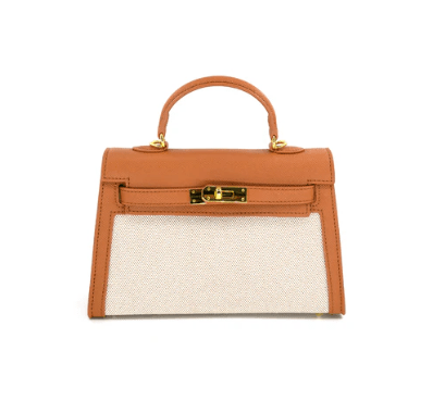 [BC Bags] Warm Caramel Leather Small Tote - The Pink Pineapple 850