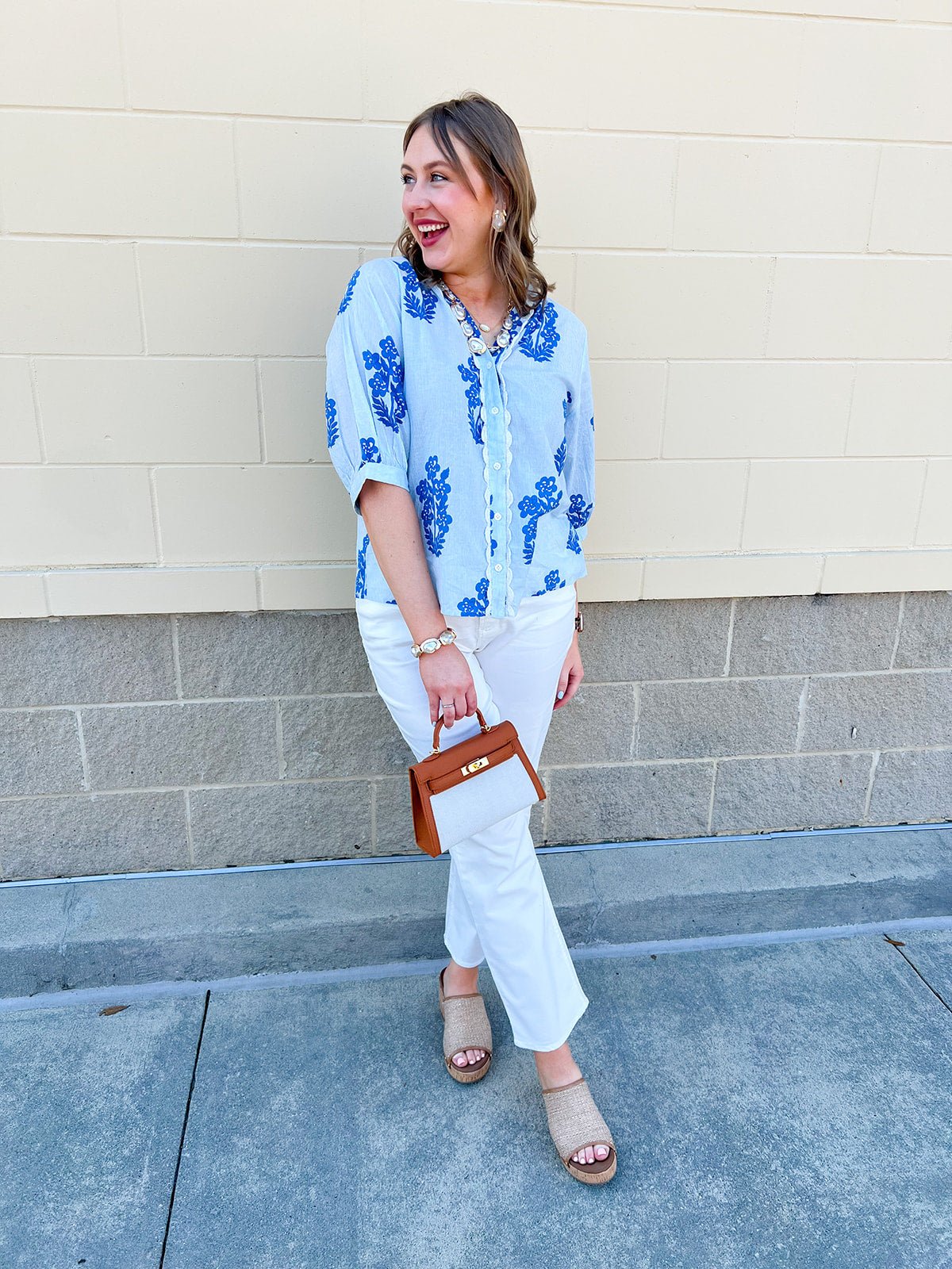 [BC Bags] Warm Caramel Leather Small Tote - The Pink Pineapple 850