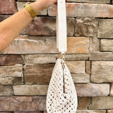 [BC Bags] White Braided Weave Clutch Handbag - The Pink Pineapple 850