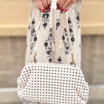 [BC Bags] White Braided Weave Clutch Handbag - The Pink Pineapple 850